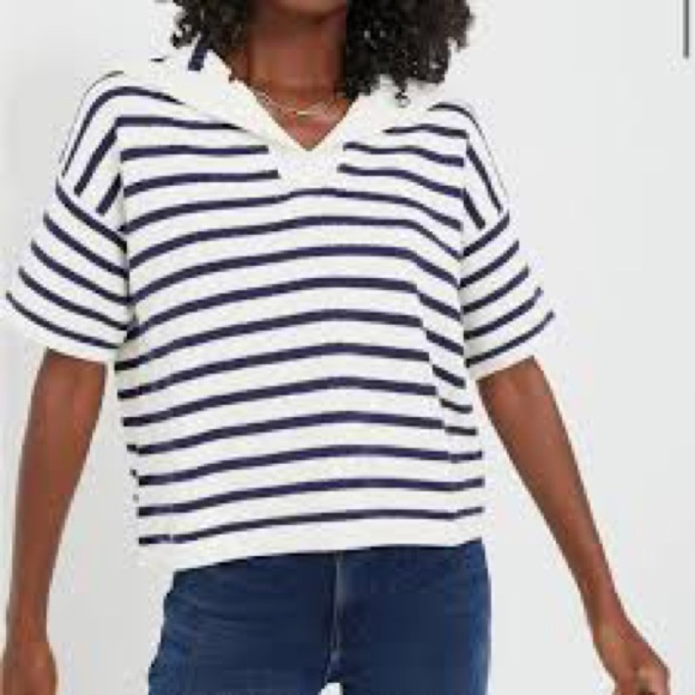 Tuckernuck Navy and White Striped Sweater